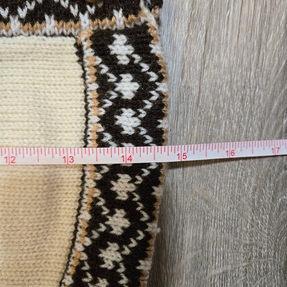 Sweater Boy's Cream 2T Vintage Inspired Knit Llama Alpaca V-Neck Cardigan - Picture 8 of 8